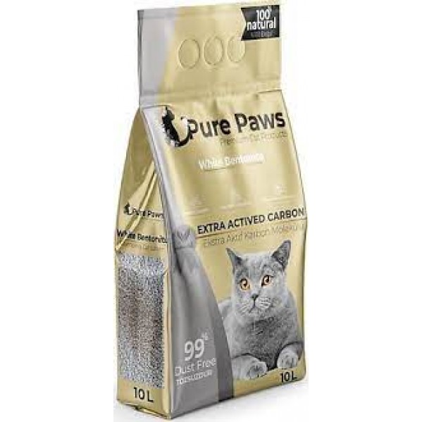 WHİTE PURE PAWS AKTİF CARBONLU KEDİ KUMU 10LT